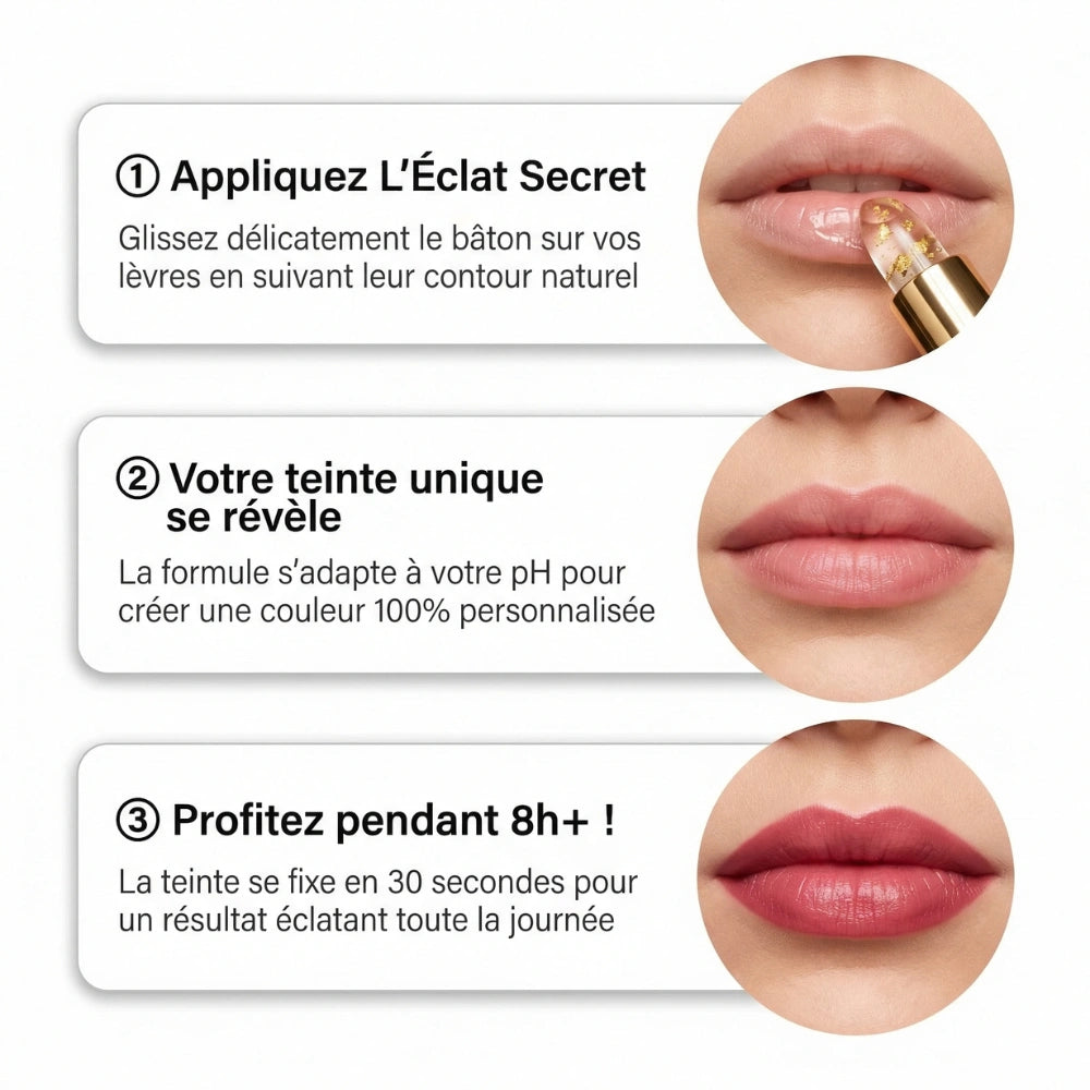 Éclat Secret – Rouge à lèvres au pH adaptatif