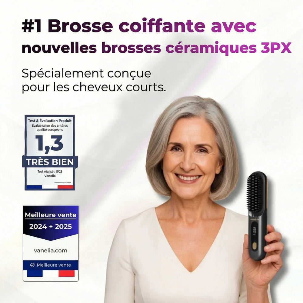 La PREMIÈRE brosse de coiffage intelligente pour cheveux courts