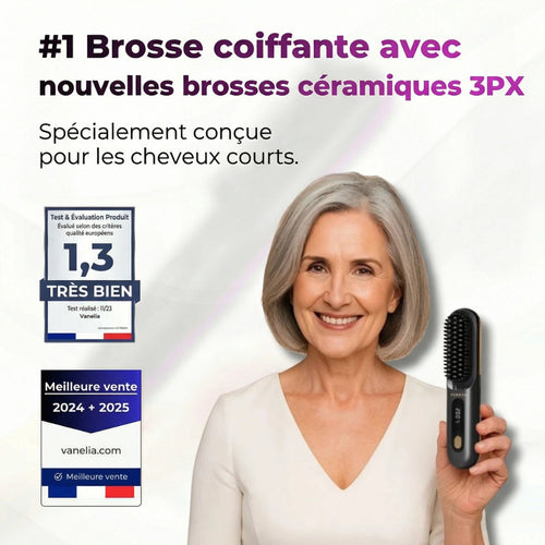 La PREMIÈRE brosse de coiffage intelligente pour cheveux courts