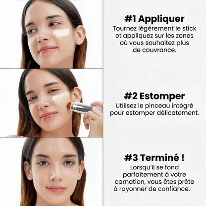 Fond de teint adaptatif 2-en-1 avec pinceau intégré