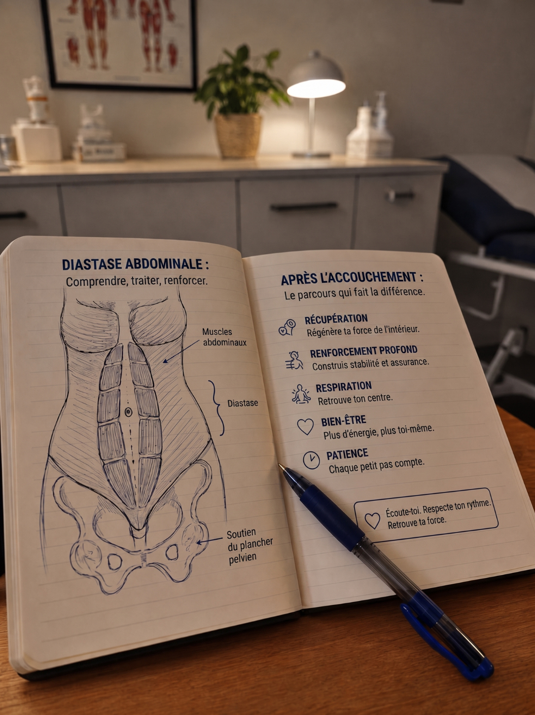 Cabinet médical — diastase abdominale